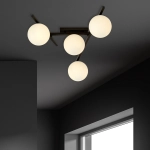 Lampa sufitowa SMART 4 BLACK/OPAL 1103/4 EMIBIG Lighting