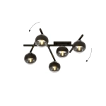 Lampa sufitowa SMART 5 BLACK/STRIPE 1105/5 EMIBIG Lighting