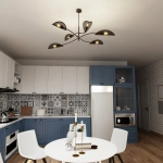 Lampa sufitowa LOTUS 6 BLACK/GOLD 1106/6 EMIBIG Lighting