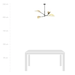Lampa sufitowa LOTUS 4 WHITE/GOLD 1107/4 EMIBIG Lighting
