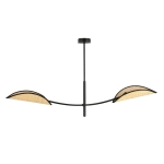 Lampa sufitowa LOTUS 2 BLACK/RATTAN 1108/2 EMIBIG Lighting