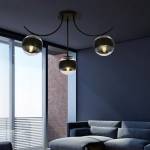Lampa sufitowa BOSTON 3 BLACK/STRIPE 1111/3 EMIBIG Lighting
