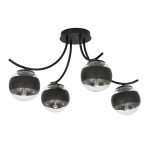 Lampa sufitowa BOSTON 4 BLACK/STRIPE 1111/4 EMIBIG Lighting