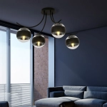 Lampa sufitowa BOSTON 4 BLACK/STRIPE 1111/4 EMIBIG Lighting