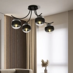 Lampa sufitowa BOSTON 4 BLACK/STRIPE 1111/4 EMIBIG Lighting