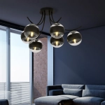 Lampa sufitowa BOSTON 6 BLACK/STRIPE 1111/6 EMIBIG Lighting