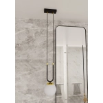 Lampa wisząca GLAM 1 BLACK/OPAL 1112/1 EMIBIG Lighting