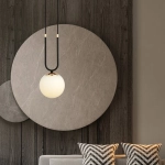 Lampa wisząca GLAM 1 BLACK/OPAL 1112/1 EMIBIG Lighting