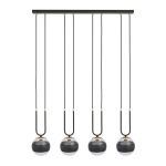 Lampa wisząca GLAM 4 BLACK/STRIPE 1113/4 EMIBIG Lighting - zdjęcie produktu