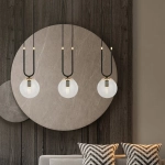 Lampa wisząca GLAM 3 BLACK/TRANSPARENT 1114/3 EMIBIG Lighting