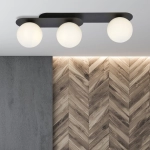 Lampa sufitowa PLAZA 3 BLACK/OPAL 1118/3 EMIBIG Lighting