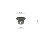 Lampa sufitowa PLAZA 1 BLACK/STRIPE 1121/1 EMIBIG Lighting
