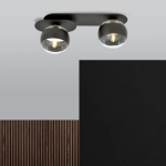 Lampa sufitowa PLAZA 2 BLACK/STRIPE 1121/2 EMIBIG Lighting