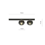 Lampa sufitowa FIT 2 BLACK/STRIPE 1123/2 EMIBIG Lighting