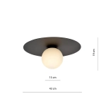 Lampa sufitowa SOLAR 1 BLACK/OPAL 1127/1 EMIBIG Lighting