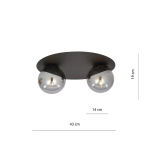 Lampa sufitowa SOLAR 2 BLACK/GRAFIT 1128/2 EMIBIG Lighting