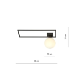 Lampa sufitowa IMAGO 1A BLACK/OPAL 1130/1A EMIBIG Lighting