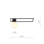 Lampa sufitowa IMAGO 1B BLACK/OPAL 1130/1B EMIBIG Lighting