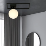 Lampa sufitowa IMAGO 1D BLACK/OPAL 1130/1D EMIBIG Lighting