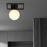 Lampa sufitowa IMAGO 1E BLACK/OPAL 1130/1E EMIBIG Lighting
