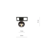 Lampa sufitowa IMAGO 1E BLACK/STRIPE 1132/1E EMIBIG Lighting