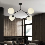 Lampa sufitowa SPACE 4 BLACK/OPAL 1133/4 EMIBIG Lighting