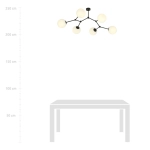 Lampa sufitowa SPACE 6 BLACK/OPAL 1133/6 EMIBIG Lighting