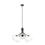 Lampa wisząca NOVA 5 BLACK/OPAL 1138/5 EMIBIG Lighting