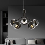 Lampa wisząca NOVA 5 BLACK/STRIPE 1139/5 EMIBIG Lighting