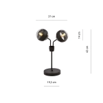 Lampka nocna NOVA LN2 BLACK/STRIPE 1139/LN2 EMIBIG Lighting