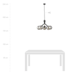 Lampa wisząca NOVA 5 BLACK/GRAFIT 1140/5 EMIBIG Lighting