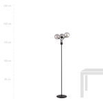 Lampa stojąca NOVA LP3 BLACK/GRAFIT 1140/LP3 EMIBIG Lighting
