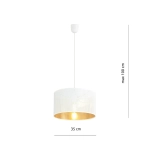 Lampa wisząca ASTON 1 WHITE/GOLD 1147/1 EMIBIG Lighting