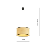 Lampa wisząca ASTON 1 RATTAN 1149/1 EMIBIG Lighting