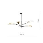 Lampa sufitowa VENE 4 WHITE/GOLD 1159/4 EMIBIG Lighting