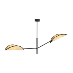 Lampa sufitowa VENE 2 BLACK/RATTAN 1160/2 EMIBIG Lighting - zdjęcie produktu