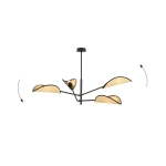 Lampa sufitowa VENE 4 BLACK/RATTAN 1160/4 EMIBIG Lighting