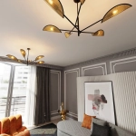 Lampa sufitowa VENE 6 BLACK/RATTAN 1160/6 EMIBIG Lighting