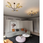 Lampa sufitowa VENE 6 BLACK/RATTAN 1160/6 EMIBIG Lighting
