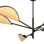 Lampa sufitowa VENE 6 BLACK/RATTAN 1160/6 EMIBIG Lighting