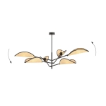 Lampa sufitowa VENE 6 BLACK/RATTAN 1160/6 EMIBIG Lighting