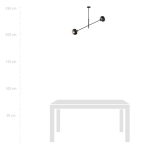 Lampa wisząca LINEAR 2 BLACK/STRIPE 1168/2 EMIBIG Lighting