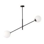 Lampa wisząca LINEAR 2 BLACK/OPAL 1169/2 EMIBIG Lighting