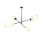 Lampa wisząca LINEAR 4 BLACK/OPAL 1169/4 EMIBIG Lighting