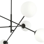 Lampa wisząca LINEAR 6 BLACK/OPAL 1169/6 EMIBIG Lighting