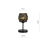 Lampka nocna MALIA LN BLACK/GOLD 1185/LN EMIBIG Lighting