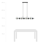 Lampa wisząca RORY 8 TRANSPARENT 1206/8 EMIBIG Lighting