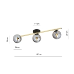 Lampa sufitowa SPLENDI 3 BL GRAFIT 1246/3 EMIBIG Lighting