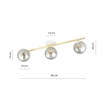 Lampa sufitowa SPLENDI 3 WH GRAFIT 1247/3 EMIBIG Lighting