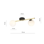 Lampa sufitowa SPLENDI 2 BL OPAL 1248/2 EMIBIG Lighting